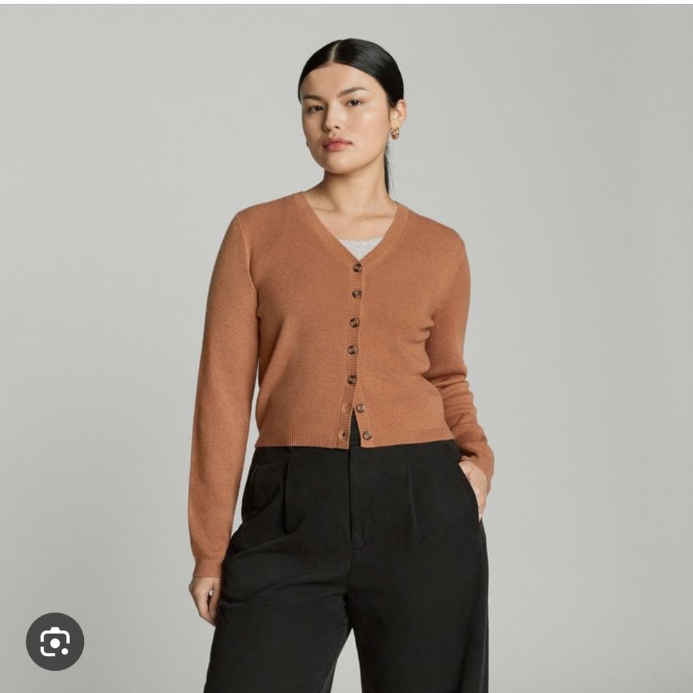 Everlane Women's Luxe Merino Cardigan in Tawny Brown